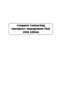 Conquest Contracting Emergency Management Plan Clip